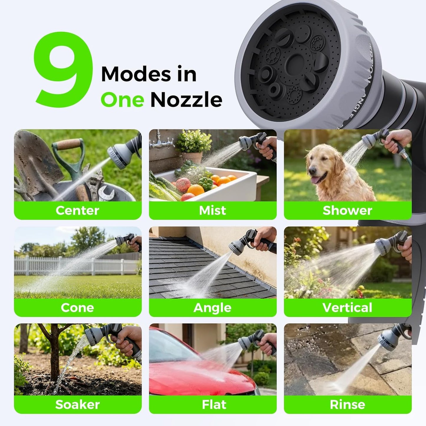100 FT x 1/2 Inch Retractable Garden Hose Reel for Garden Watering