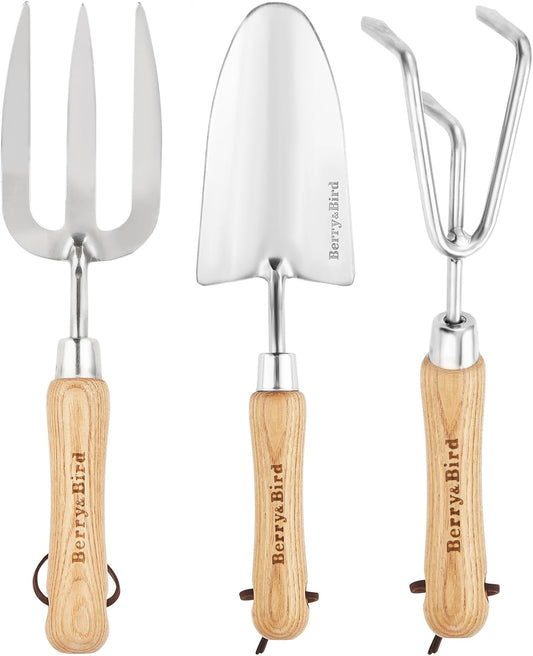 Garden Tool Set 3 Pieces Stainless Steel Heavy Duty Garden Sets
