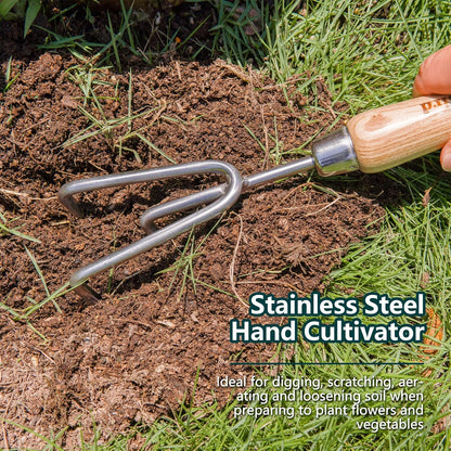 Garden Tool Set 3 Pieces Stainless Steel Heavy Duty Garden Sets