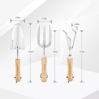 Garden Tool Set 3 Pieces Stainless Steel Heavy Duty Garden Sets