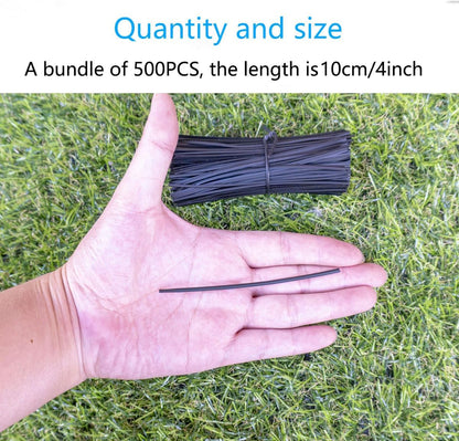 Green 6" Twist Ties (500 Pack) - Pre-Cut Garden Plant Ties in Self-Sealing Bag, Sturdy PET & 0.45mm Iron Core, Heavy Duty Reusable Ties for Tomato, Monstera, Vines and Cords