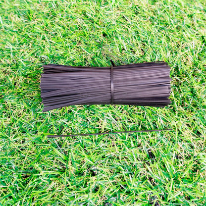 Green 6" Twist Ties (500 Pack) - Pre-Cut Garden Plant Ties in Self-Sealing Bag, Sturdy PET & 0.45mm Iron Core, Heavy Duty Reusable Ties for Tomato, Monstera, Vines and Cords