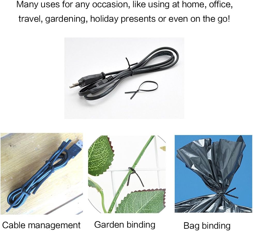Green 6" Twist Ties (500 Pack) - Pre-Cut Garden Plant Ties in Self-Sealing Bag, Sturdy PET & 0.45mm Iron Core, Heavy Duty Reusable Ties for Tomato, Monstera, Vines and Cords