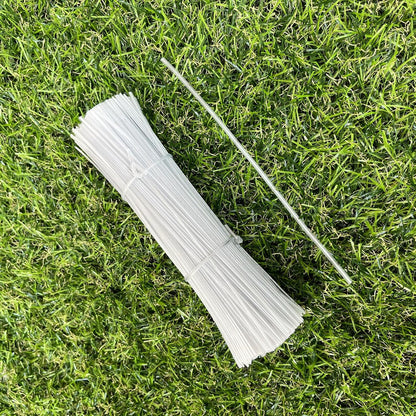 Green 6" Twist Ties (500 Pack) - Pre-Cut Garden Plant Ties in Self-Sealing Bag, Sturdy PET & 0.45mm Iron Core, Heavy Duty Reusable Ties for Tomato, Monstera, Vines and Cords