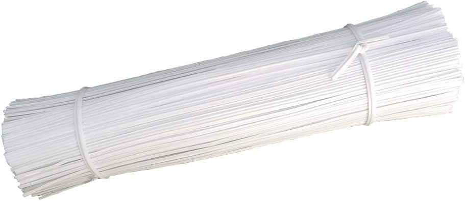 Green 6" Twist Ties (500 Pack) - Pre-Cut Garden Plant Ties in Self-Sealing Bag, Sturdy PET & 0.45mm Iron Core, Heavy Duty Reusable Ties for Tomato, Monstera, Vines and Cords