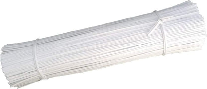 Green 6" Twist Ties (500 Pack) - Pre-Cut Garden Plant Ties in Self-Sealing Bag, Sturdy PET & 0.45mm Iron Core, Heavy Duty Reusable Ties for Tomato, Monstera, Vines and Cords