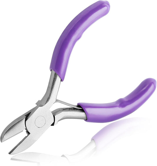 3-Inch Diagonal Cutters Small Wire Cutting Pliers for Jewelry Making, Floral Wire, Zip Ties - Mini Side Cutting Tool, Snips, Flush Pliers