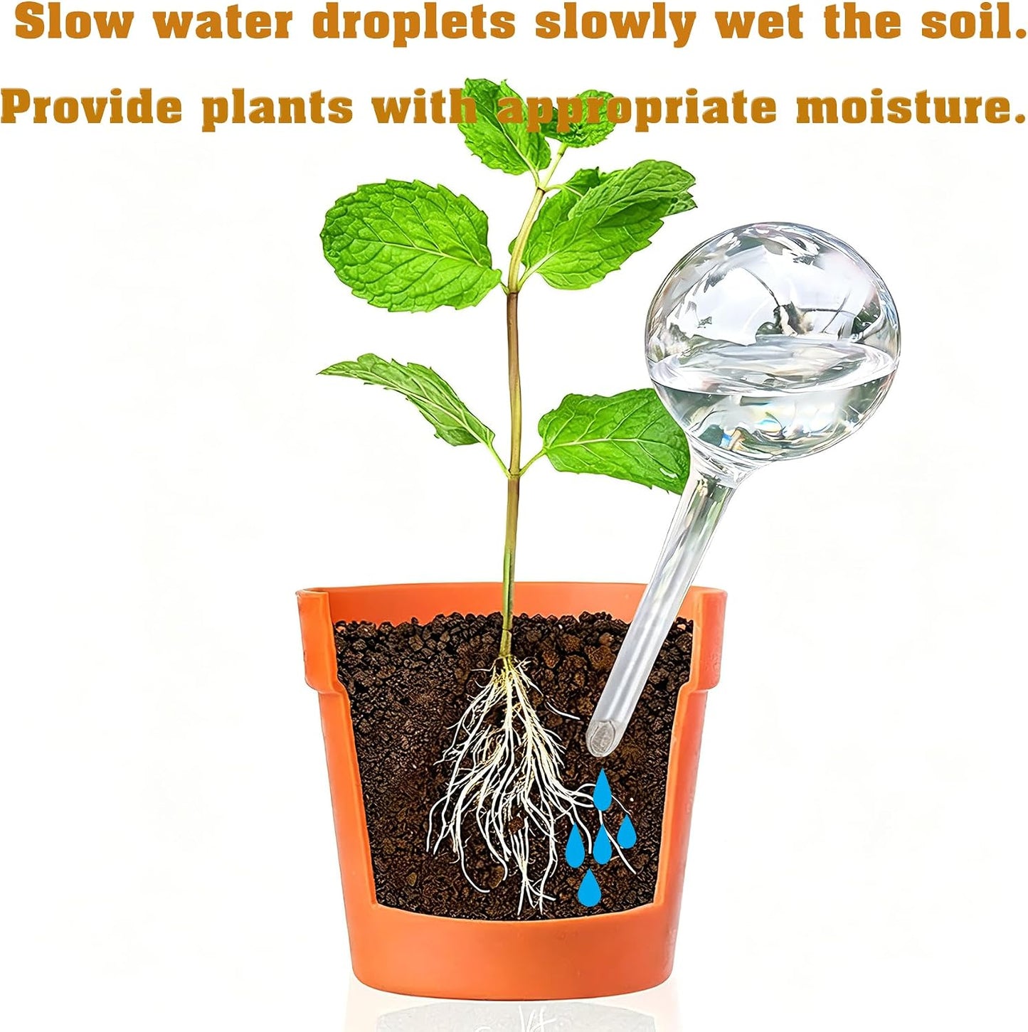 Plant Automatic Watering Devices, Clear Plastic Plant Self-Watering Bulb