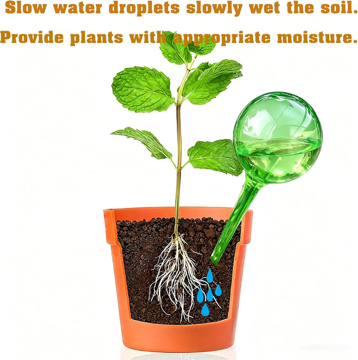 Plant Automatic Watering Devices, Clear Plastic Plant Self-Watering Bulb
