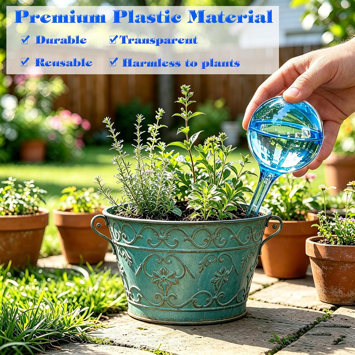 Plant Automatic Watering Devices, Clear Plastic Plant Self-Watering Bulb