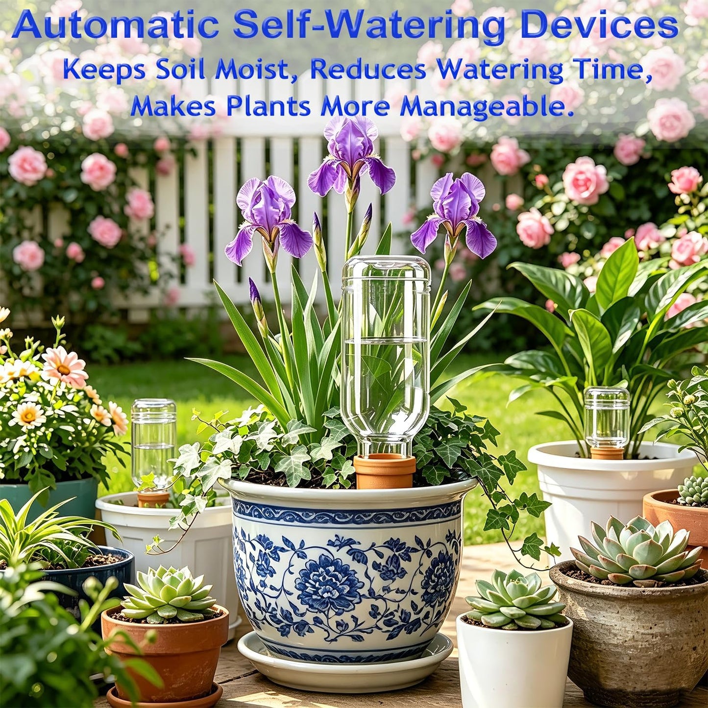 Plant Automatic Watering Devices, Clear Plastic Plant Self-Watering Bulb