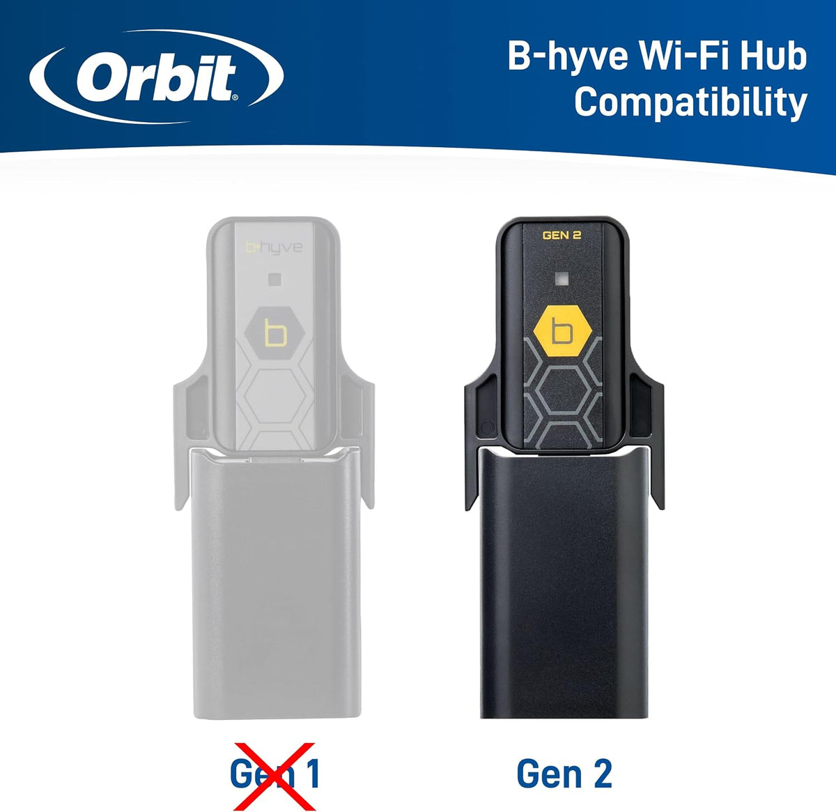 21206 B-hyve Gen 2 Smart Hose Watering Timer, 2-Pack with Wi-Fi Hub and Hose Y Splitter