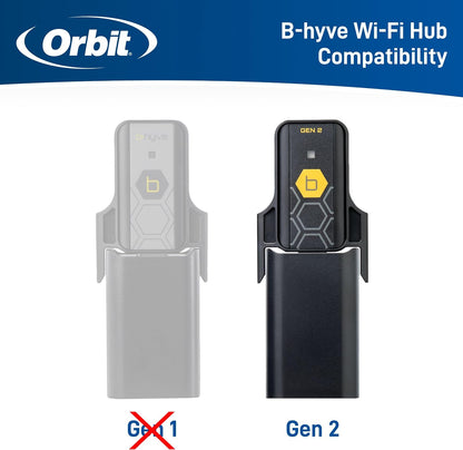21206 B-hyve Gen 2 Smart Hose Watering Timer, 2-Pack with Wi-Fi Hub and Hose Y Splitter