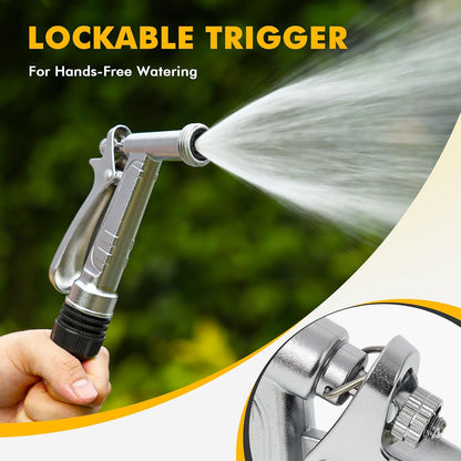 100% Metal Rust-Proof Chrome Plated Garden Hose Nozzle Heavy Duty