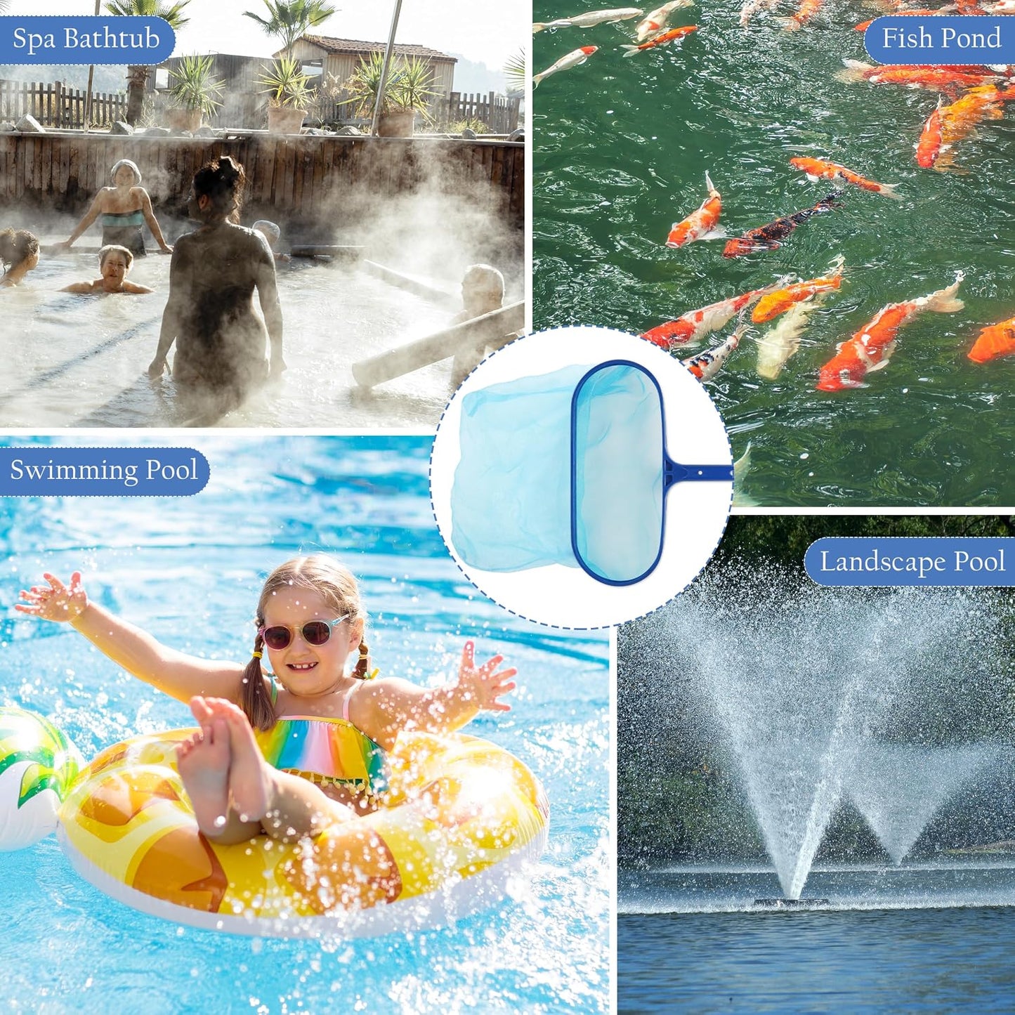 15.5x11in Swimming Pool Cleaner Supplies Pool Net Skimmer