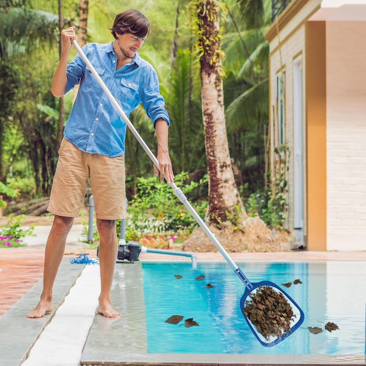 15.5x11in Swimming Pool Cleaner Supplies Pool Net Skimmer
