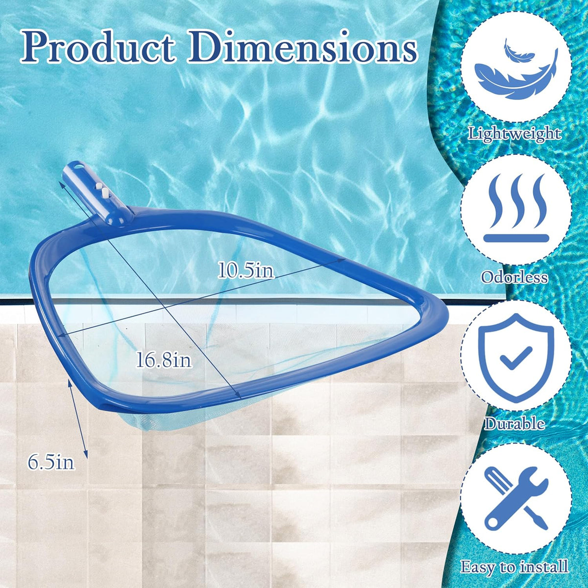 15.5x11in Swimming Pool Cleaner Supplies Pool Net Skimmer