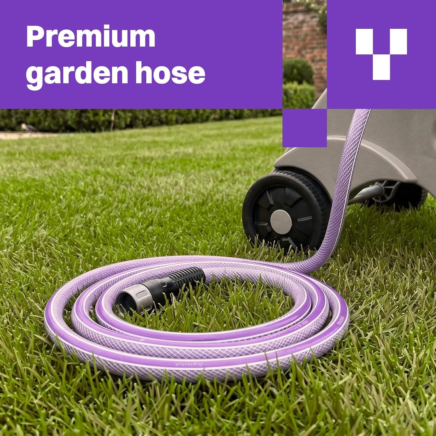 LEADER HOSE, 10 ft 5/8" Garden Hose with Crushproof Aluminum Couplings, Anti-Kink Hybrid Design, Cold Weather Flexible