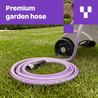 LEADER HOSE, 10 ft 5/8" Garden Hose with Crushproof Aluminum Couplings, Anti-Kink Hybrid Design, Cold Weather Flexible