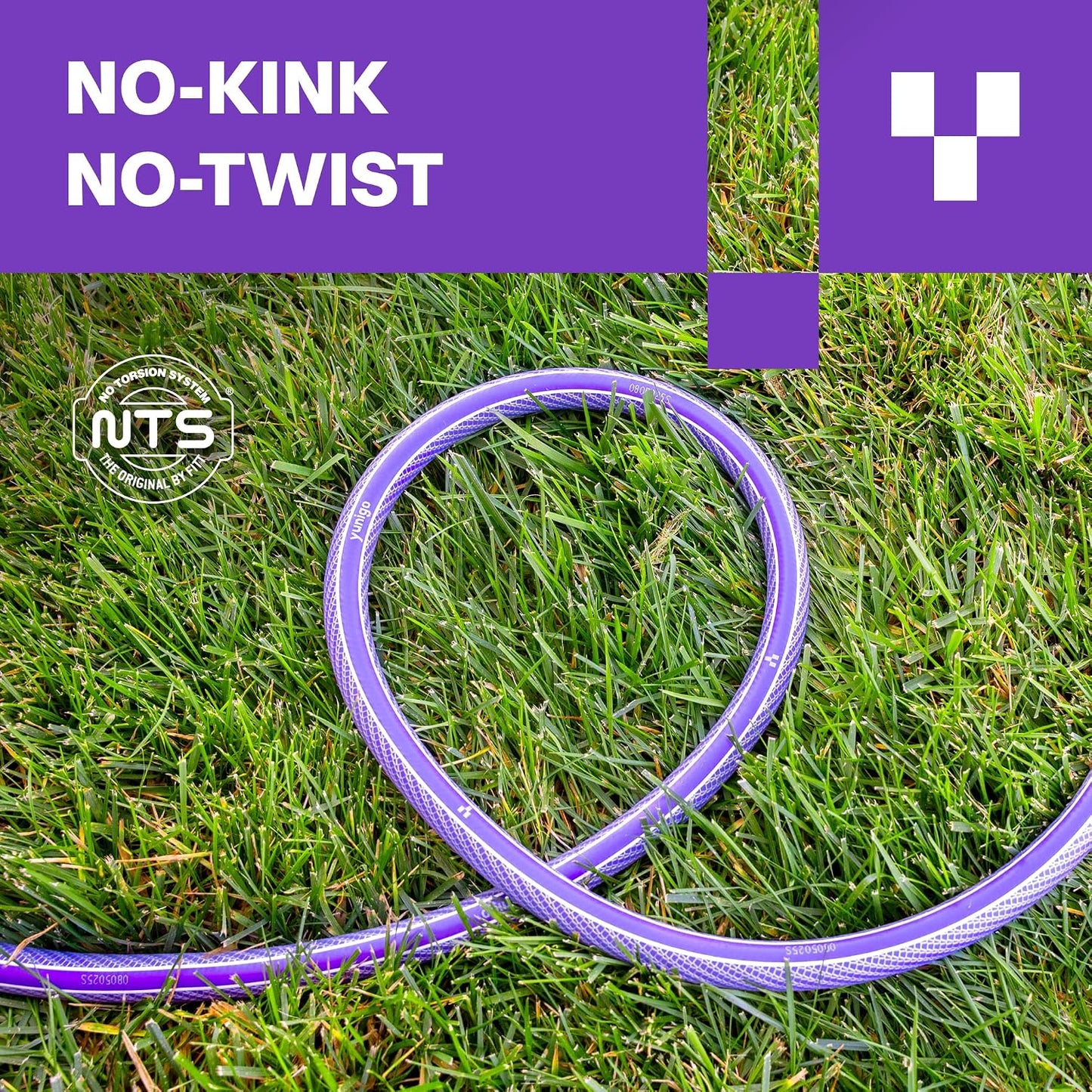 LEADER HOSE, 10 ft 5/8" Garden Hose with Crushproof Aluminum Couplings, Anti-Kink Hybrid Design, Cold Weather Flexible