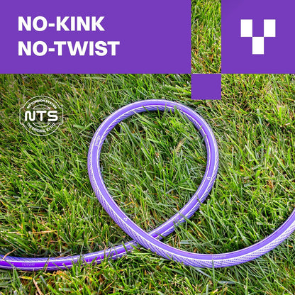 LEADER HOSE, 10 ft 5/8" Garden Hose with Crushproof Aluminum Couplings, Anti-Kink Hybrid Design, Cold Weather Flexible