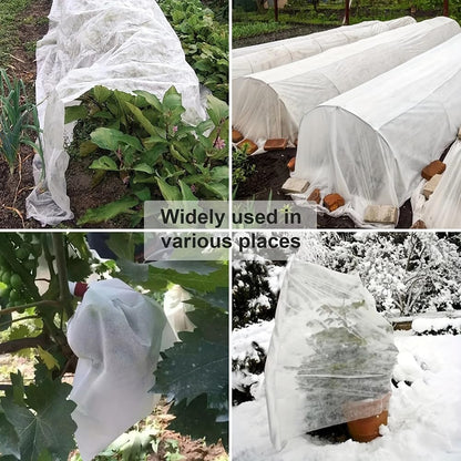 1.7oz Non-Woven Fabric Plant Cover, 5.2x32.8Ft Garden Shade Cloth Floating Row Frost Blanket for Greenhouse Outdoor Vegetable Fruit, White