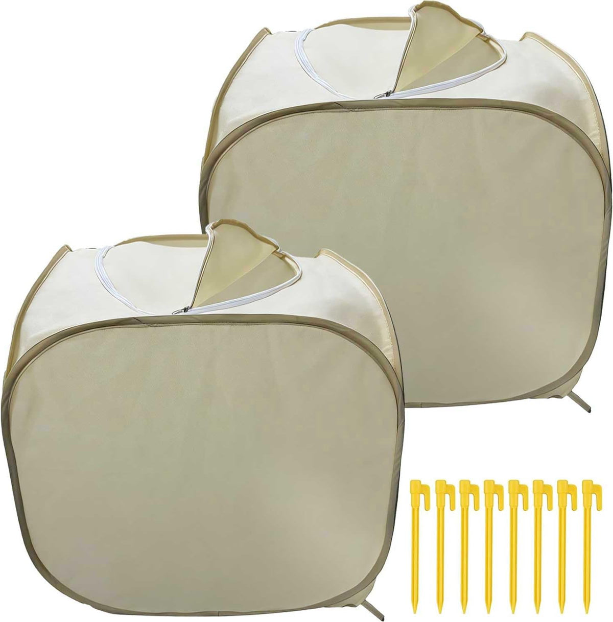 2 Pack Plant Freeze Protection Covers, Winter Shrub Frost Protection Covers for Plants in Winter Warm Plant Tent Protecting Fruit Potted Plants Tree from Freezing Animals Eating (30x30x30in)