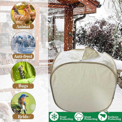 2 Pack Plant Freeze Protection Covers, Winter Shrub Frost Protection Covers for Plants in Winter Warm Plant Tent Protecting Fruit Potted Plants Tree from Freezing Animals Eating (30x30x30in)