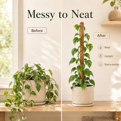2 Pack Moss Pole, 26.8-Inch Moss Poles for Plants Monstera,Bendable Plant Support Stakes for Climbing Plants Indoor, Garden Trellis Plant Stick for Potted Plants, Pothos Philodendron
