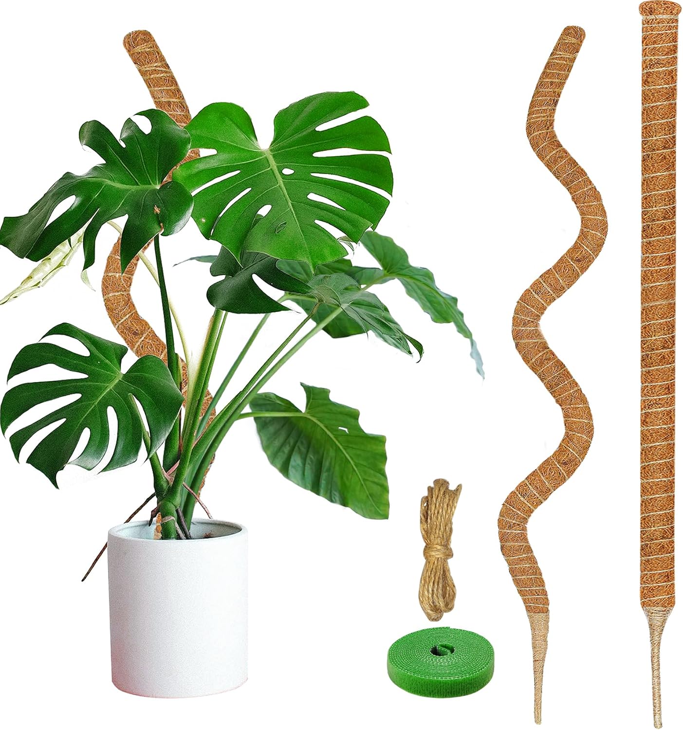 2 Pack Moss Pole, 26.8-Inch Moss Poles for Plants Monstera,Bendable Plant Support Stakes for Climbing Plants Indoor, Garden Trellis Plant Stick for Potted Plants, Pothos Philodendron