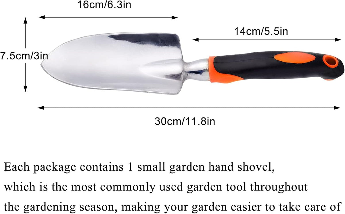 Garden Trowel Hand Shovel for Gardening, Small Garden Spade with Scale