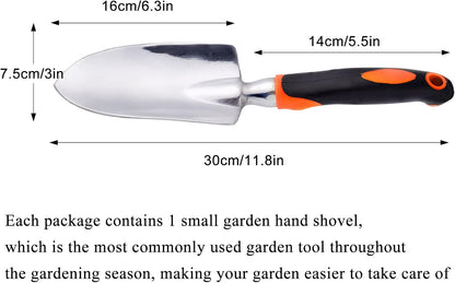Garden Trowel Hand Shovel for Gardening, Small Garden Spade with Scale