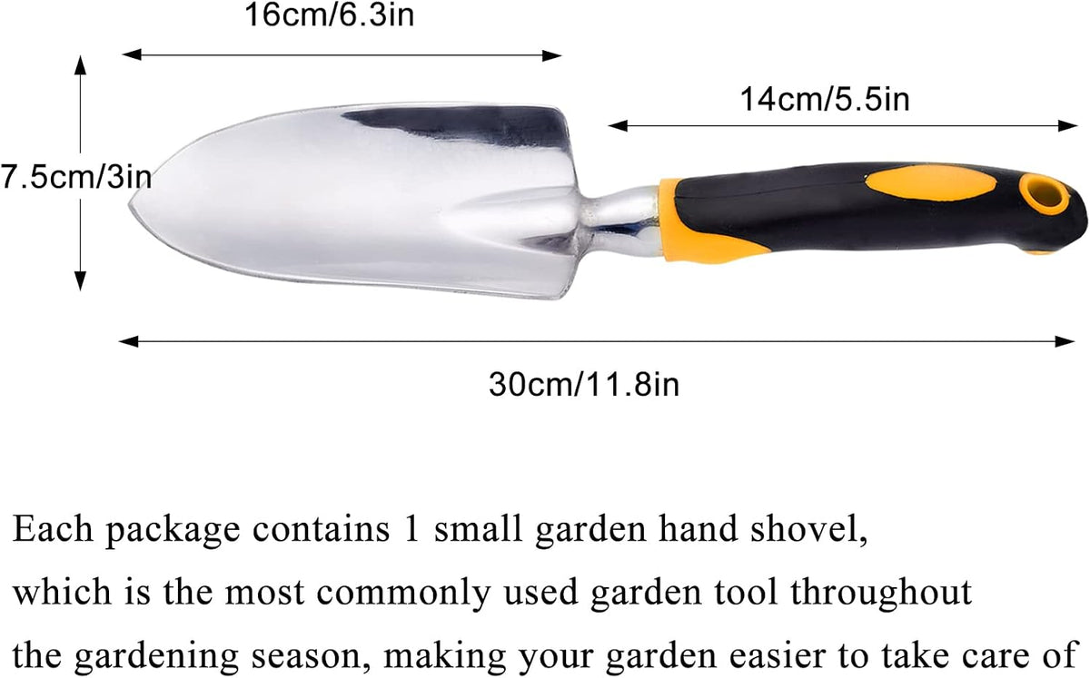 Garden Trowel Hand Shovel for Gardening, Small Garden Spade with Scale