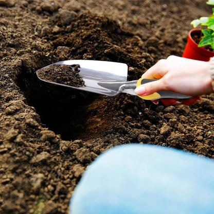Garden Trowel Hand Shovel for Gardening, Small Garden Spade with Scale