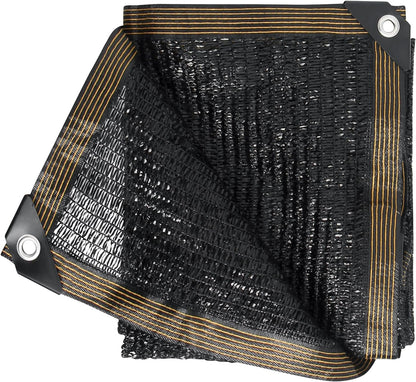50% Shade Cloth for Garden, 6.5x10FT Black Mesh Tarp Net
