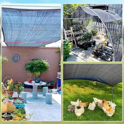 50% Shade Cloth for Garden, 6.5x10FT Black Mesh Tarp Net