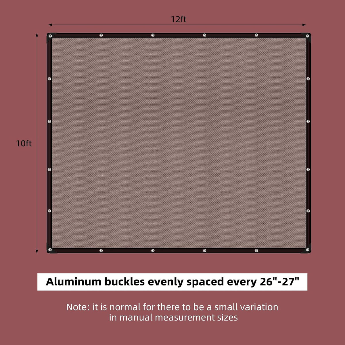 50% Shade Cloth for Garden, 6.5x10FT Black Mesh Tarp Net
