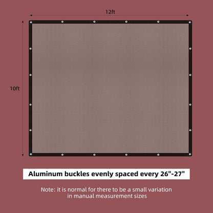 50% Shade Cloth for Garden, 6.5x10FT Black Mesh Tarp Net