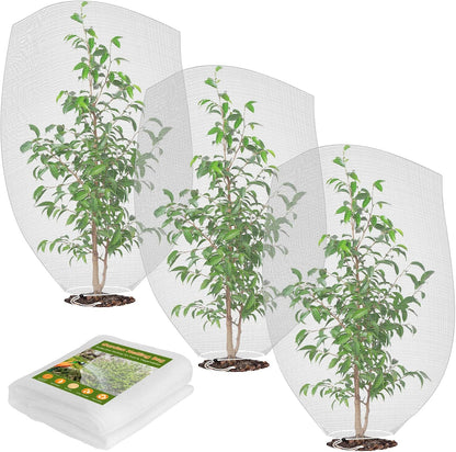 Mesh Plant Cover 3PCS,Garden Netting Mesh Outdoor,Netting for Tomato Plants,Garden Bug Netting Plant Cover,Bird Netting for Garden,Fruit Tree Netting (3.2 x 4.9 ft)