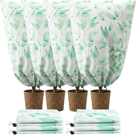 4 Pack Plant Covers Frost Protection with Zipper,31" X 40"