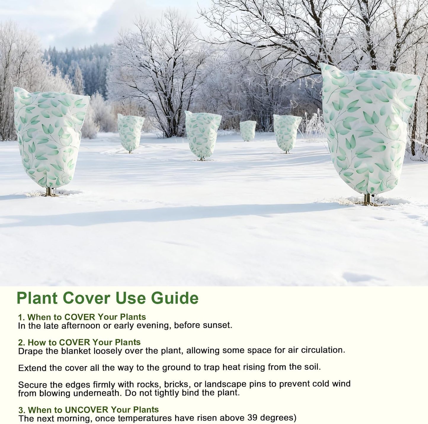 4 Pack Plant Covers Frost Protection with Zipper,31" X 40"