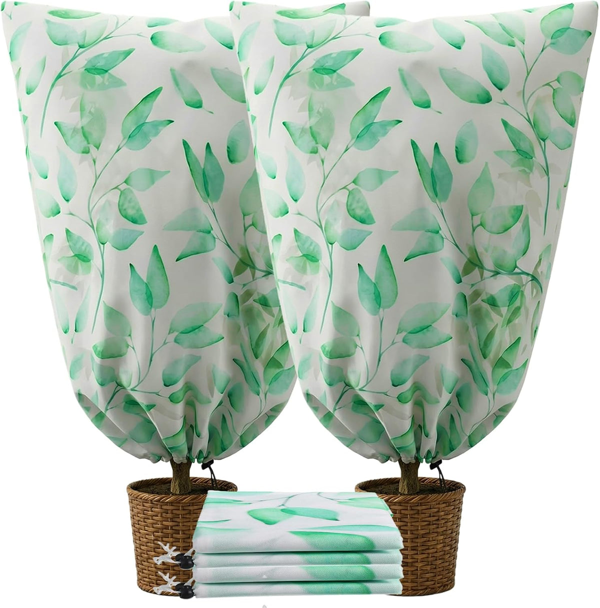 4 Pack Plant Covers Frost Protection with Zipper,31" X 40"