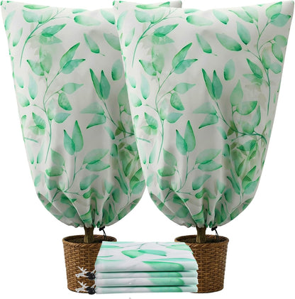 4 Pack Plant Covers Frost Protection with Zipper,31" X 40"