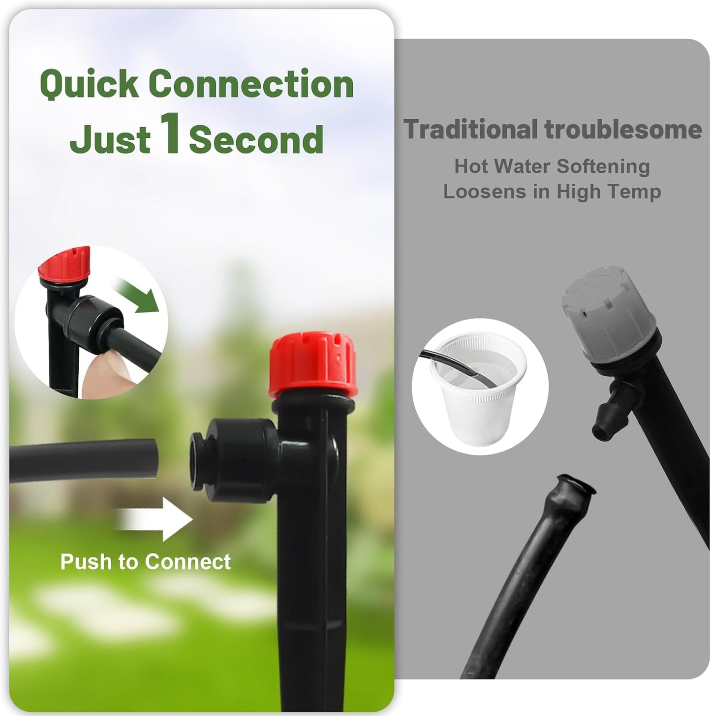 Misting Drip Irrigation System for Garden Watering,Raised Bed 120FT