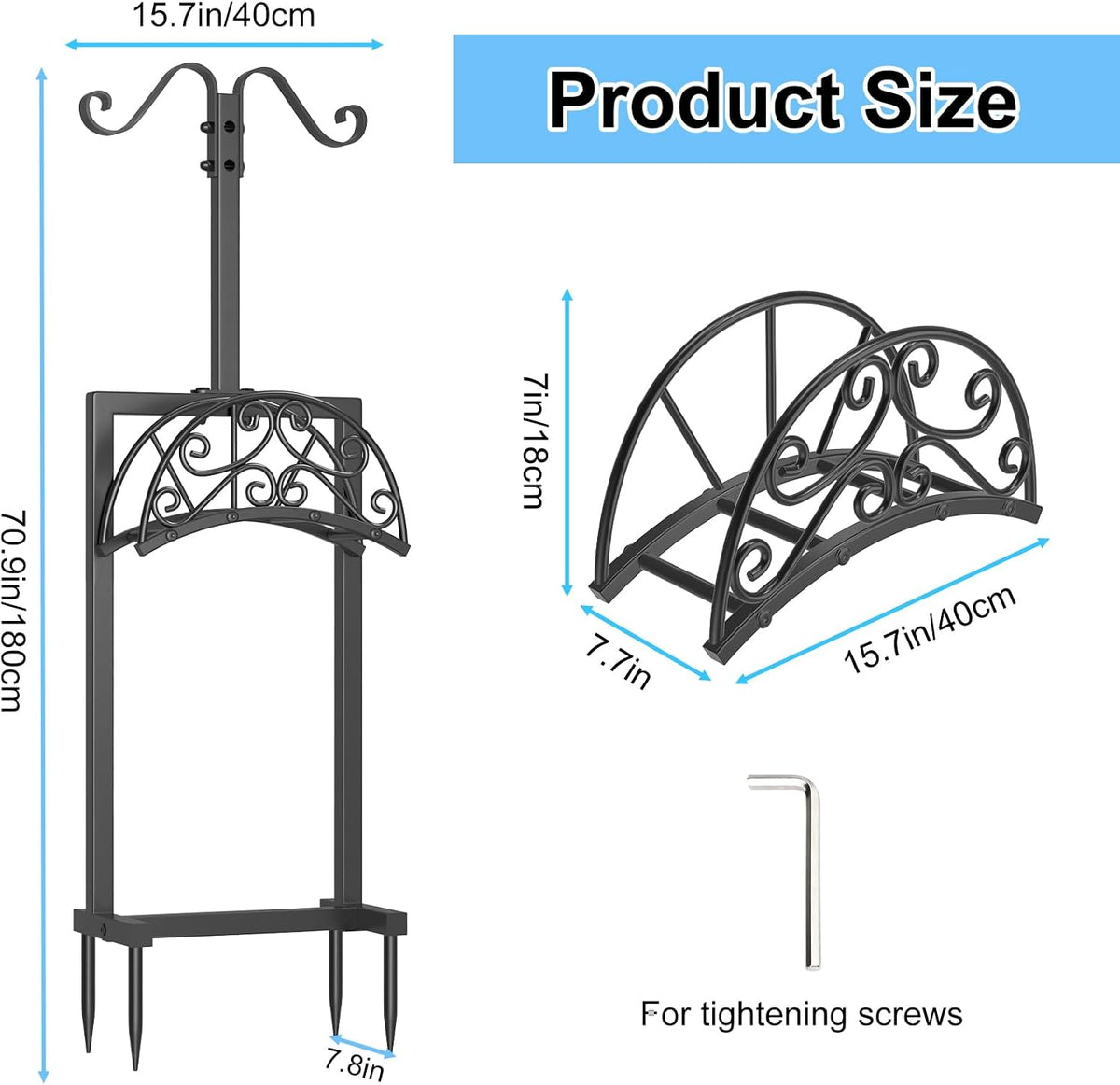 Garden Hose Holder Hanger Freestanding, Upgraded 4 Spikes Heavy Duty Storage Reel Stand with Bird Feeder Bowl, Holds 150ft Hose for Outside Garden Yard Lawn Vegetable Patch
