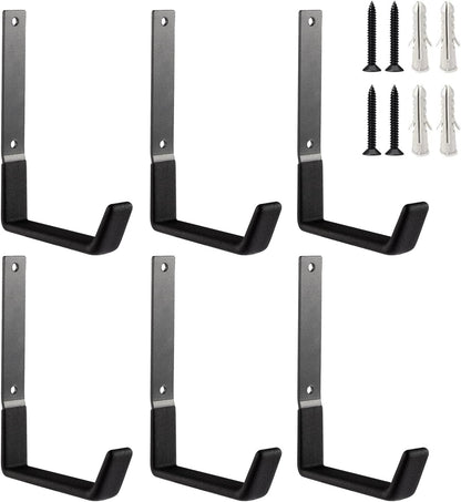 Heavy Duty Wall Mount Hooks, Utility Hooks, Tool Organizer - Steel Garden/Garage Hose Hanger U Hooks (2, Small)
