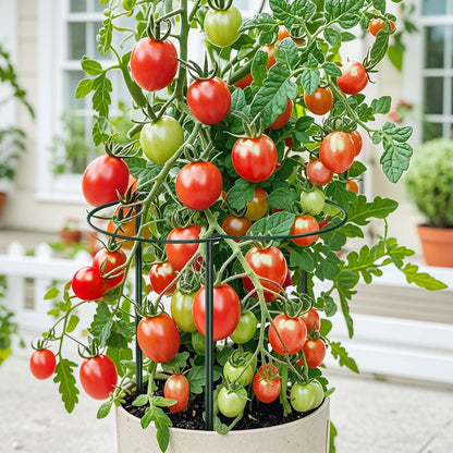 6 Pack Peony Cage, 32" x 13" Half Round Metal Plant Support Stakes