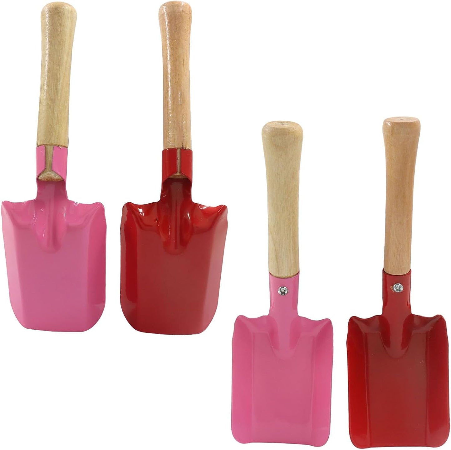 4 Pack Mini Colorful Trowel Set, Green/Blue/Pink/Red