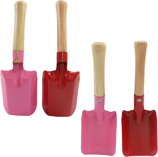 4 Pack Mini Colorful Trowel Set, Green/Blue/Pink/Red