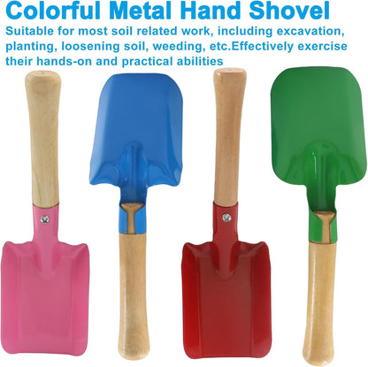 4 Pack Mini Colorful Trowel Set, Green/Blue/Pink/Red